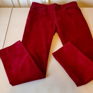 J. Crew Men's Slim Flex W33 L32 Burgundy Pants 99% Cotton, 1% Elastane.
